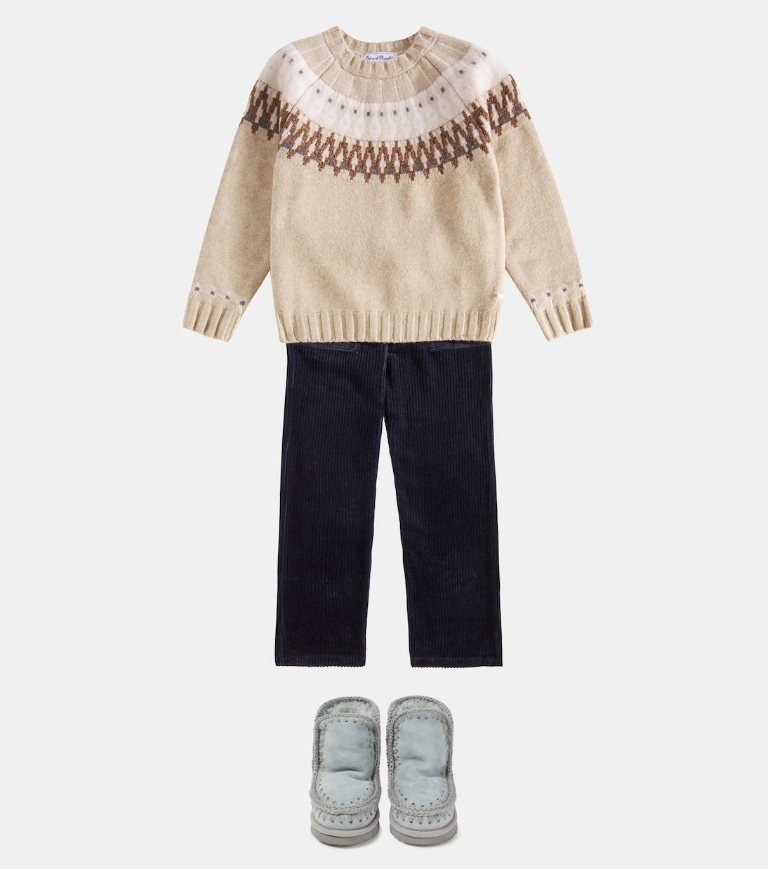 Mou Kids - Shearling-lined suede ankle boots