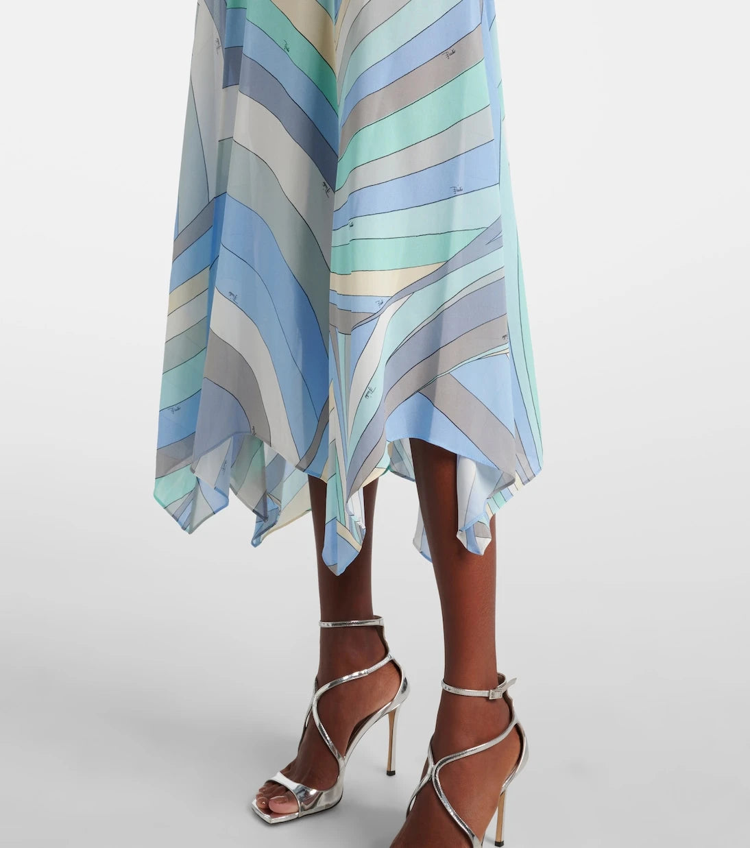Pucci - Iride draped jersey muslin midi dress