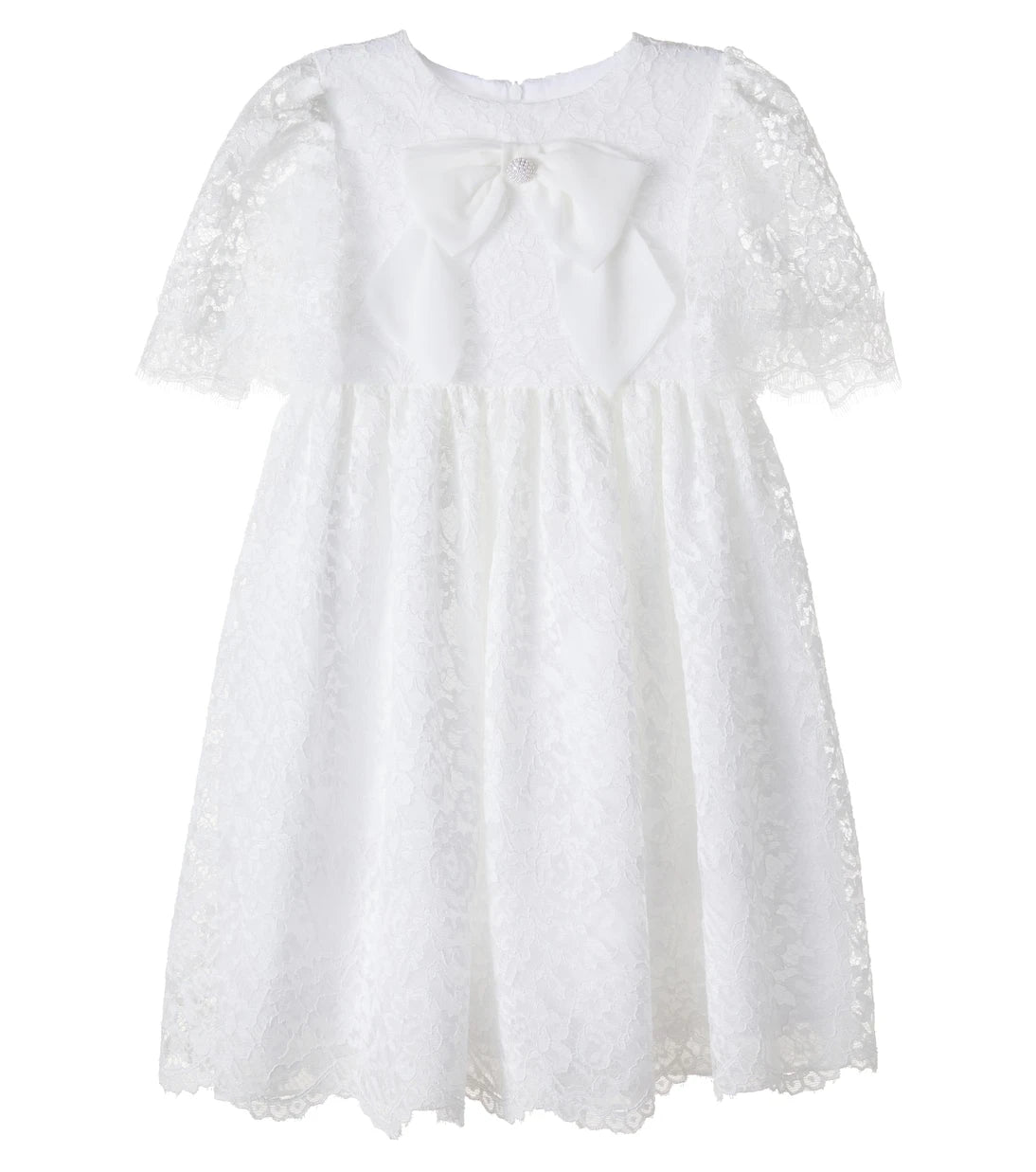 Patachou - Bow-detail lace dress