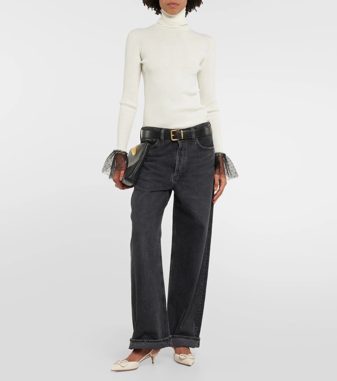 REDValentino - Ribbed-knit wool-blend top