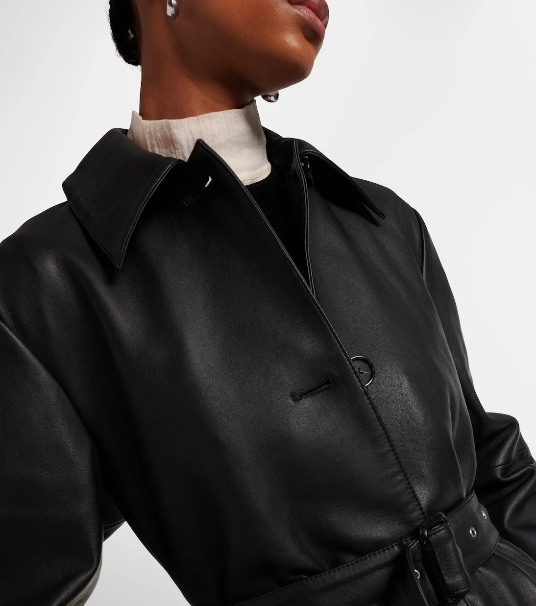 Toteme - Belted leather coat