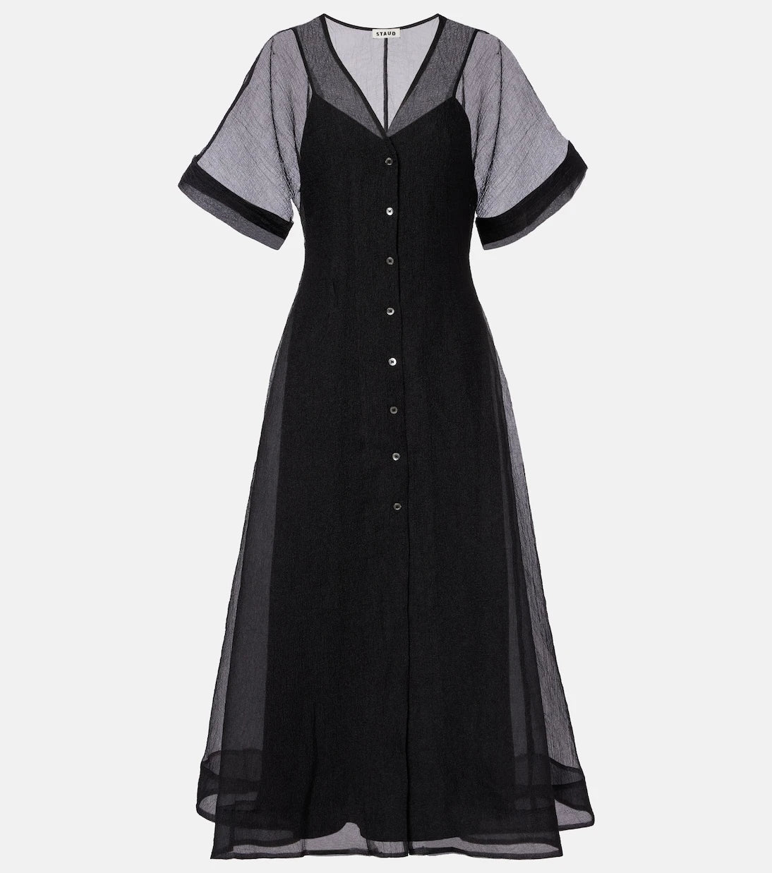 Staud - Elle organza midi dress