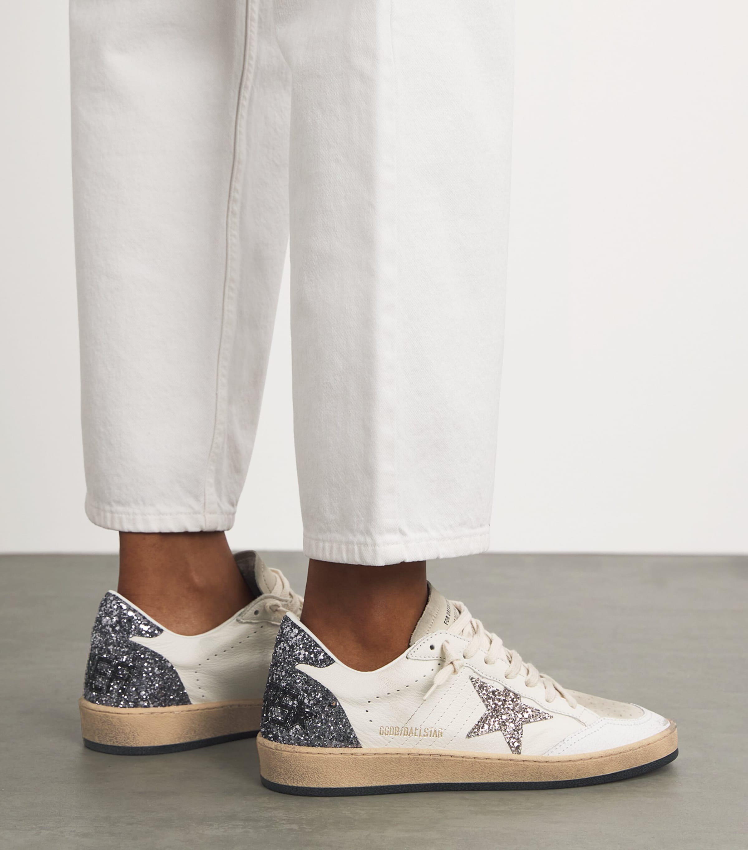 White Leather Ball Star Sneakers