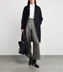 Virgin Wool-Blend Herringbone Trousers BLACK