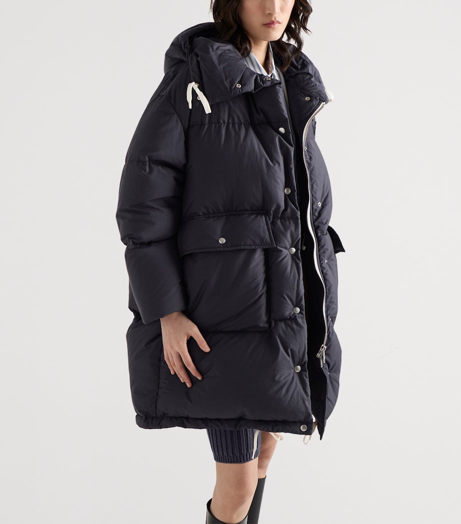 Prada Blue Down-Filled Puffer Jacket
