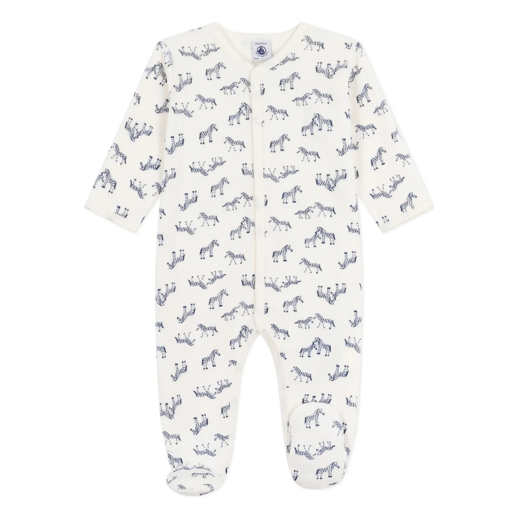 Petit Bateau - Pyjamas Dors Bien Zèbres Organic Cotton | Ecru