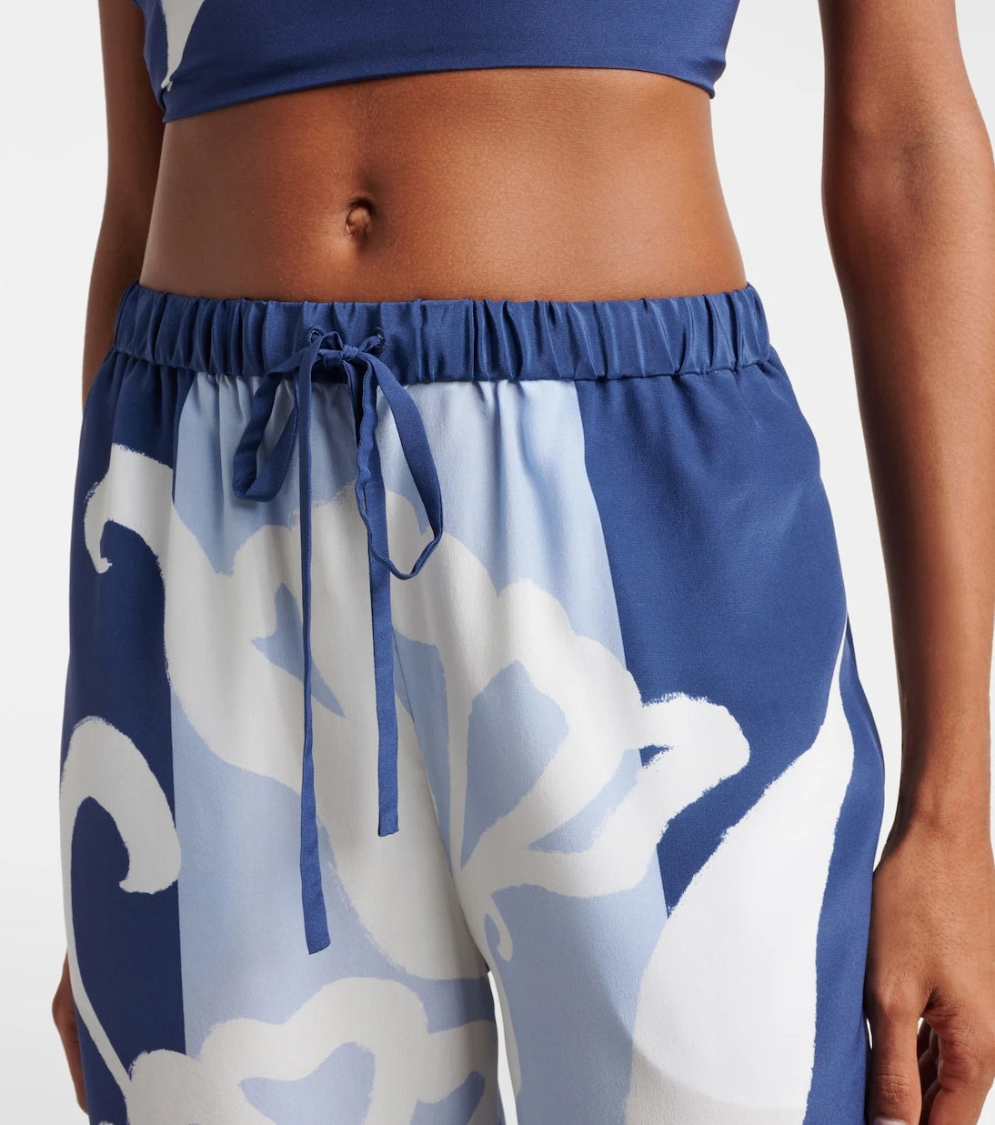SIR - Sorrento printed silk satin wide-leg pants