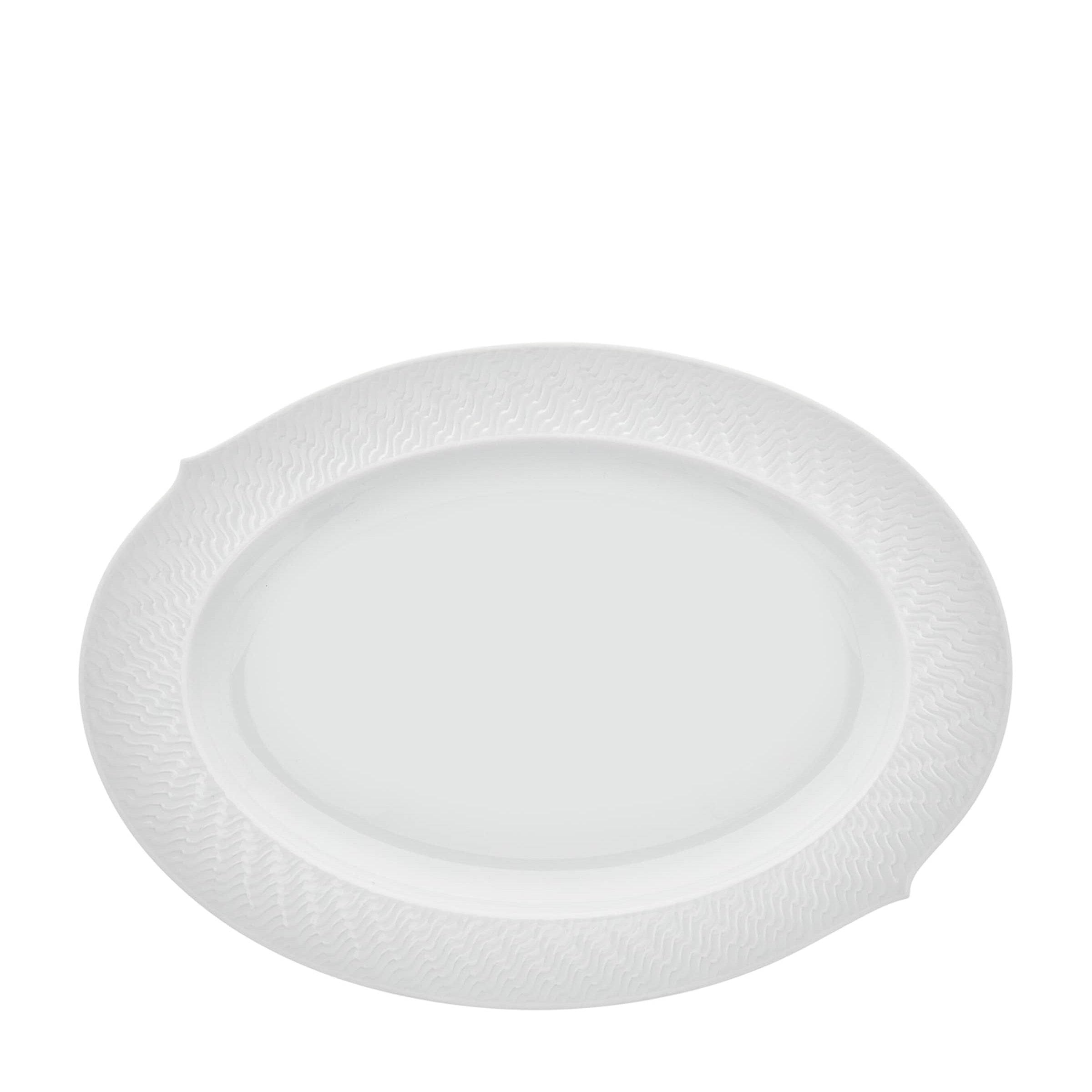Meissen Porcelain Waves Relief Oval Serving Platter (39cm)