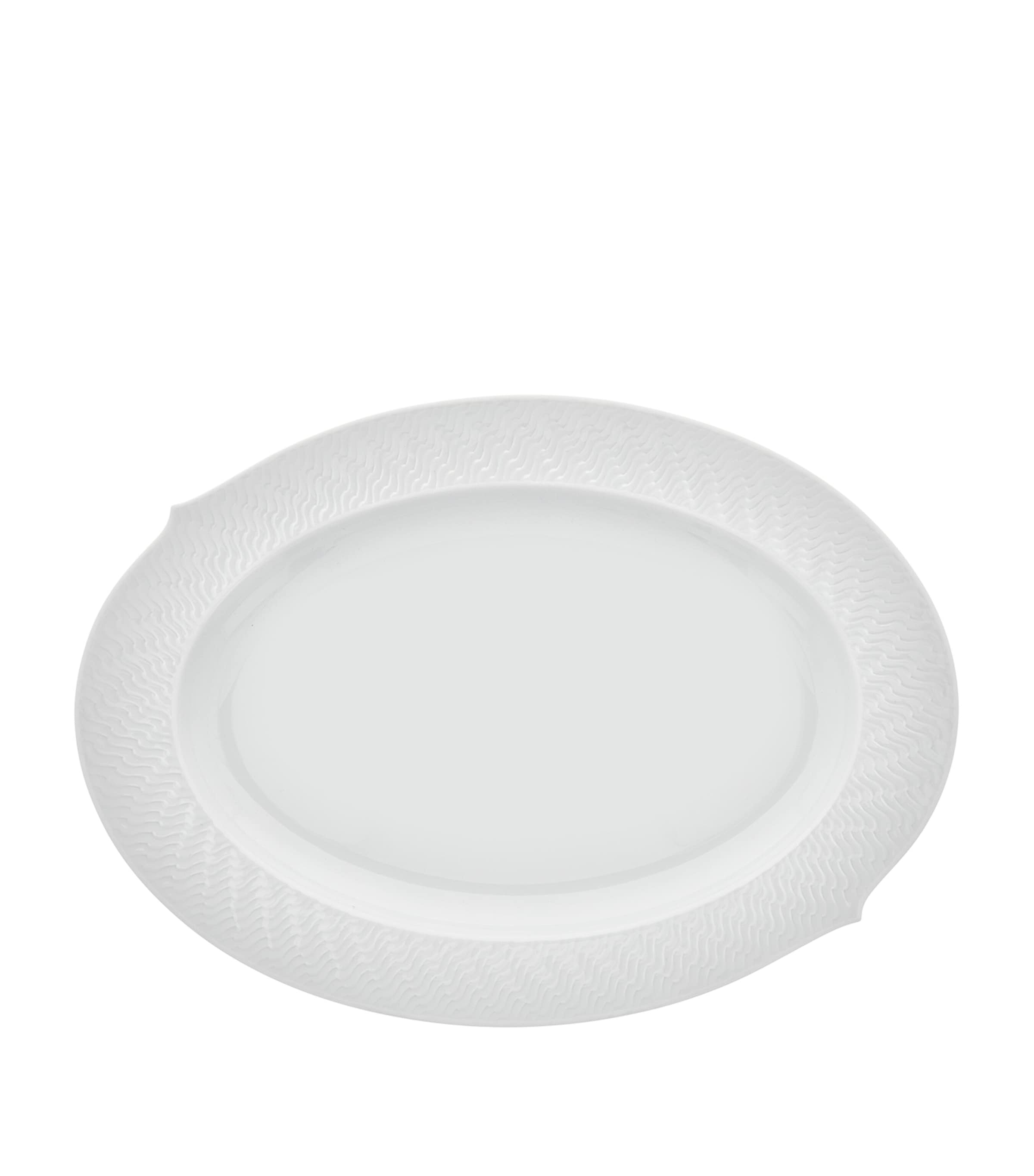 Meissen Porcelain Waves Relief Oval Serving Platter (39cm)