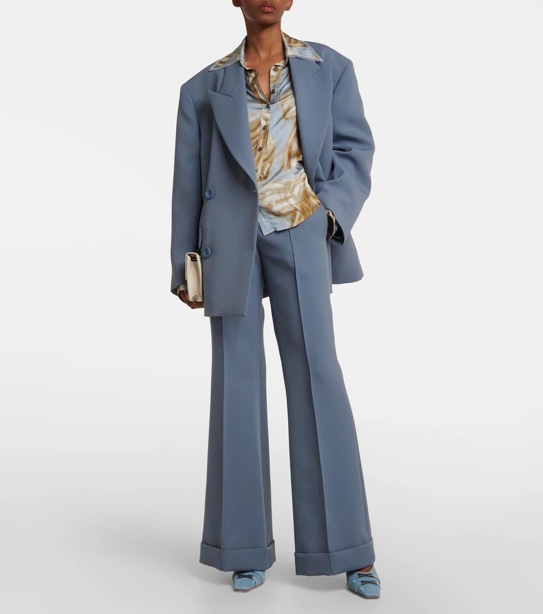 Acne Studios - بنطلون واسع الساقين بخصر منخفض