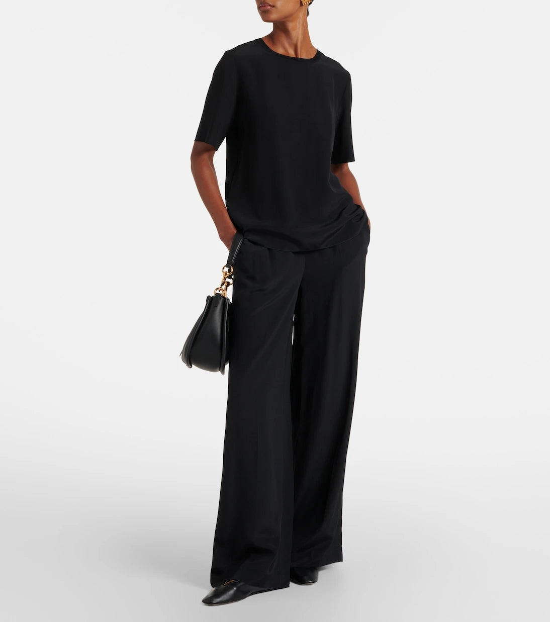Joseph - Hulin silk crêpe de soie wide-leg pants