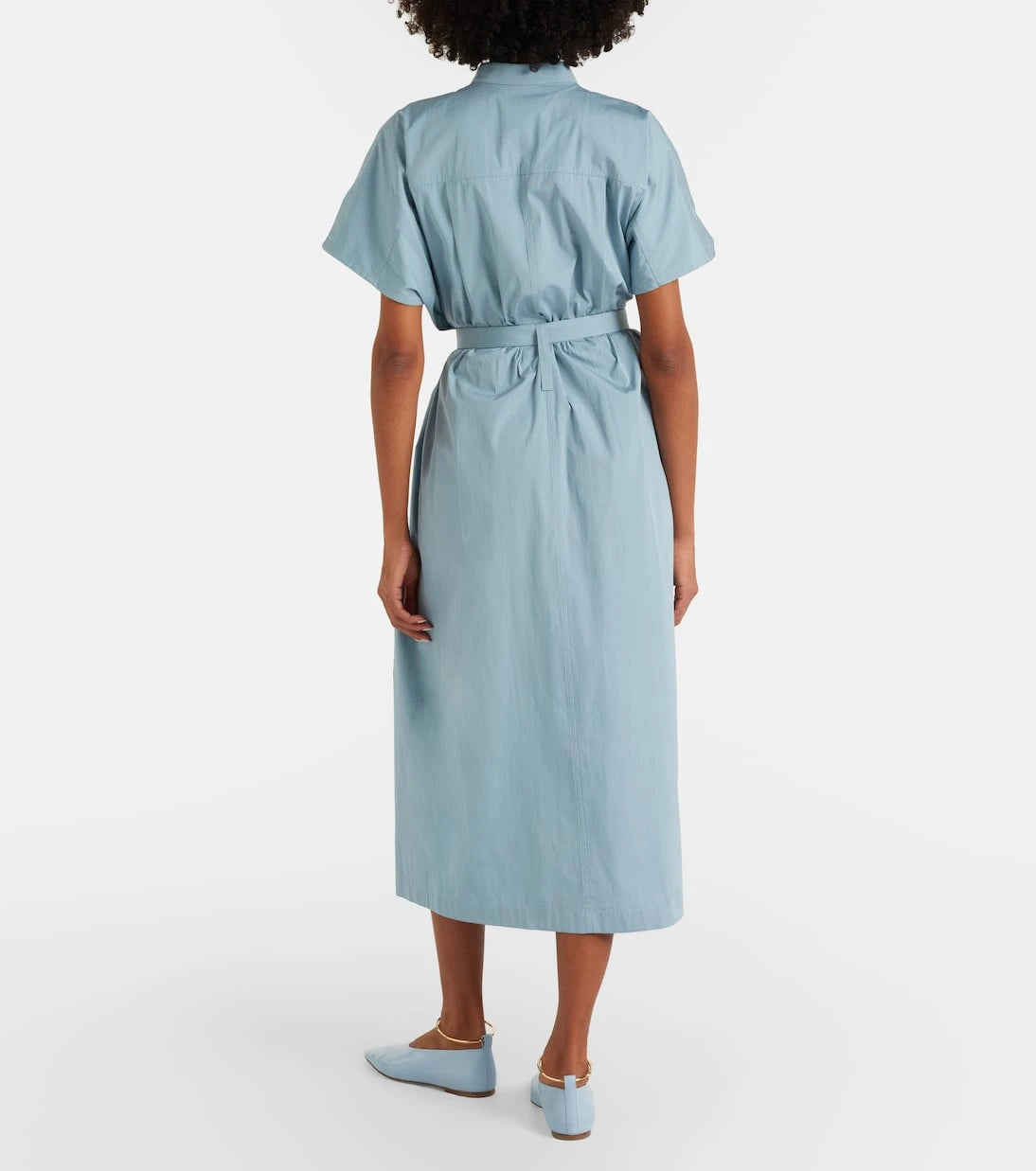 Jil Sander - Belted cotton poplin shirt dress