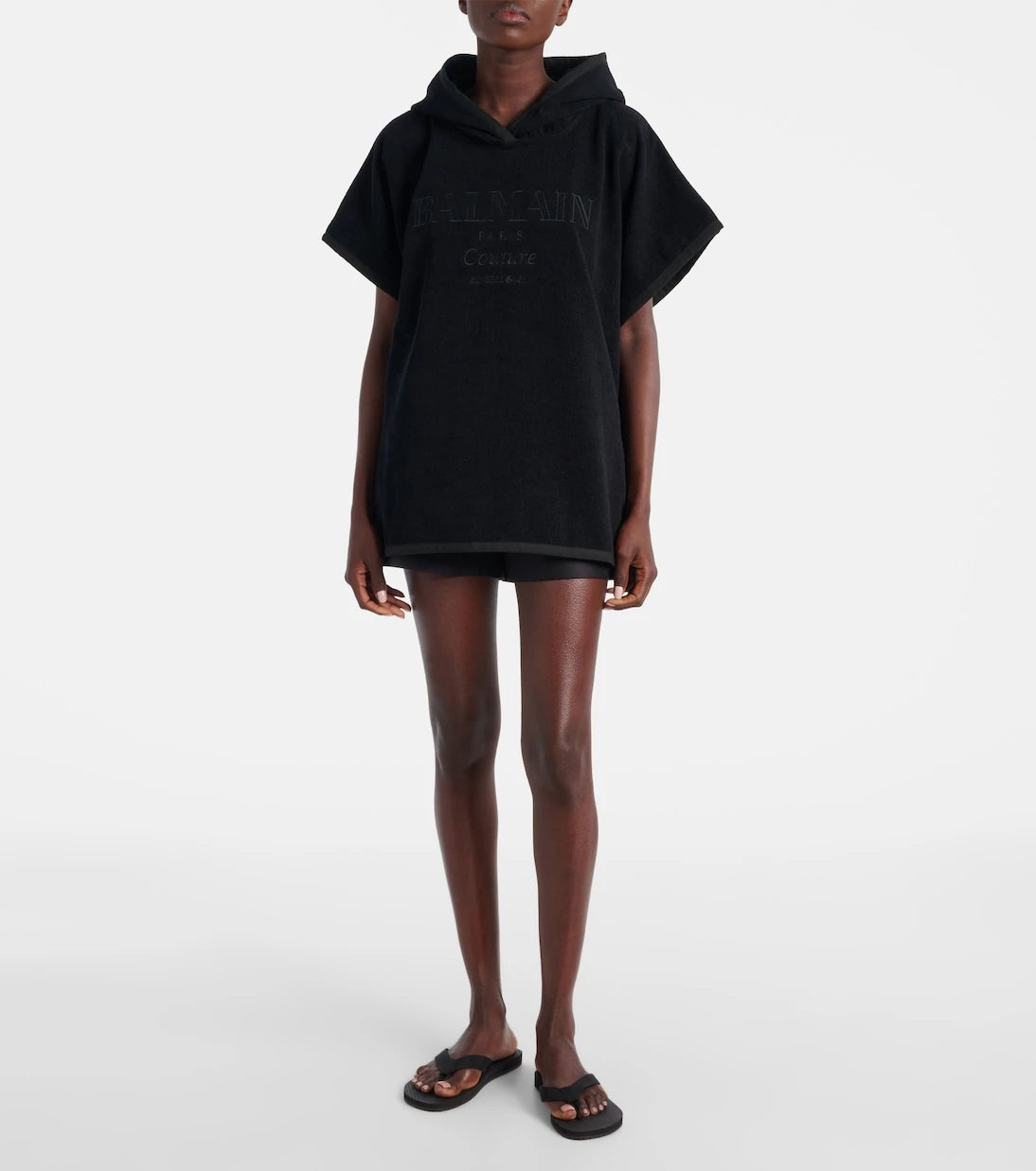 Balmain - Balmain Couture cotton terry beach cover-up