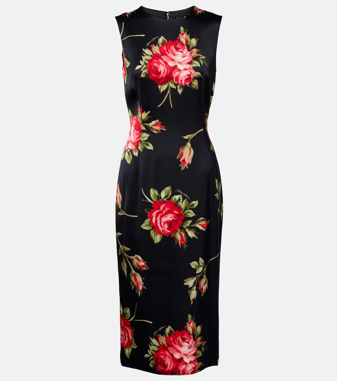 Dolce&Gabbana - Floral satin midi dress