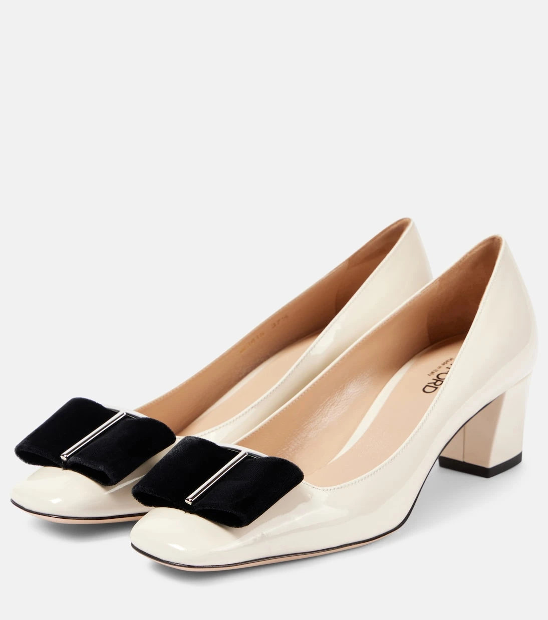 Tom Ford - Audrey 55 bow-detail patent leather pumps