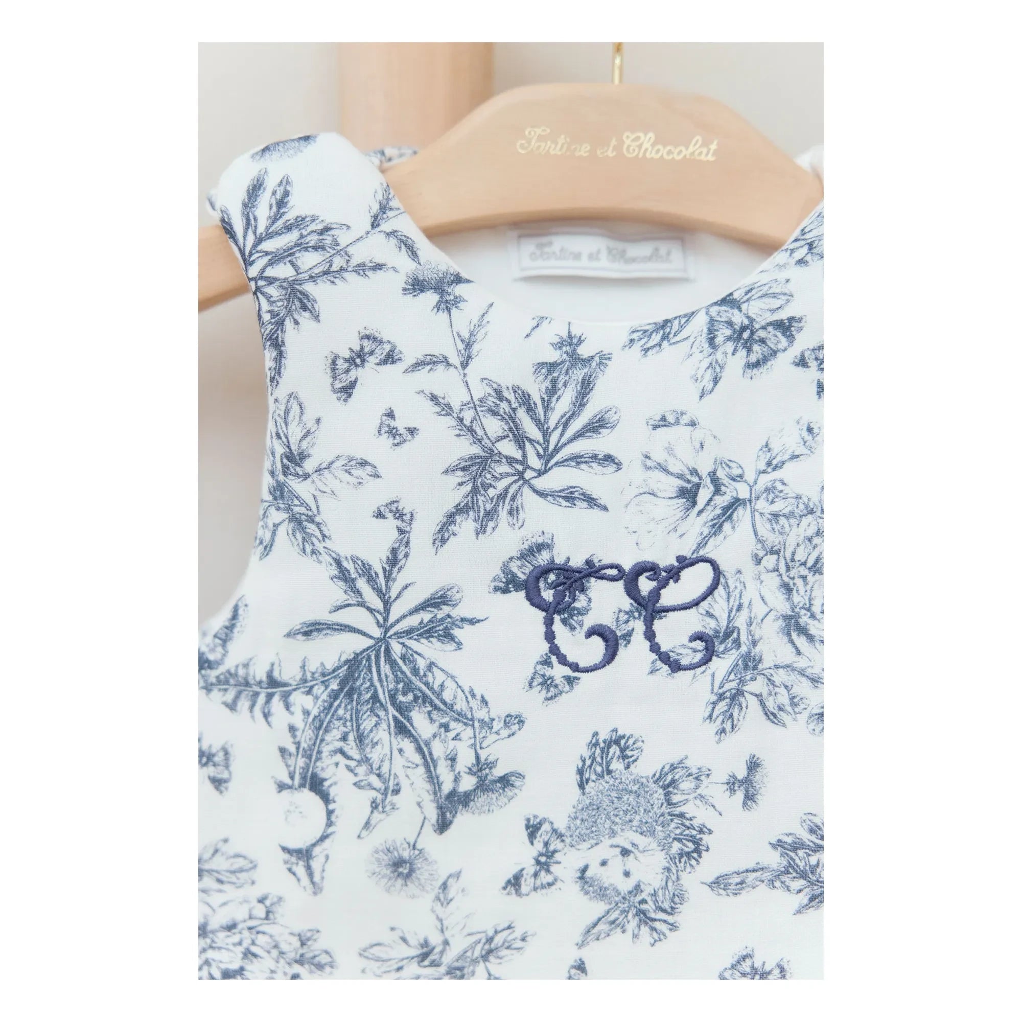 Tartine et Chocolat - Sleeping bag Toile de Jouy | Navy blue