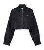Prada Black Crop Collared Re-Nylon Jacket