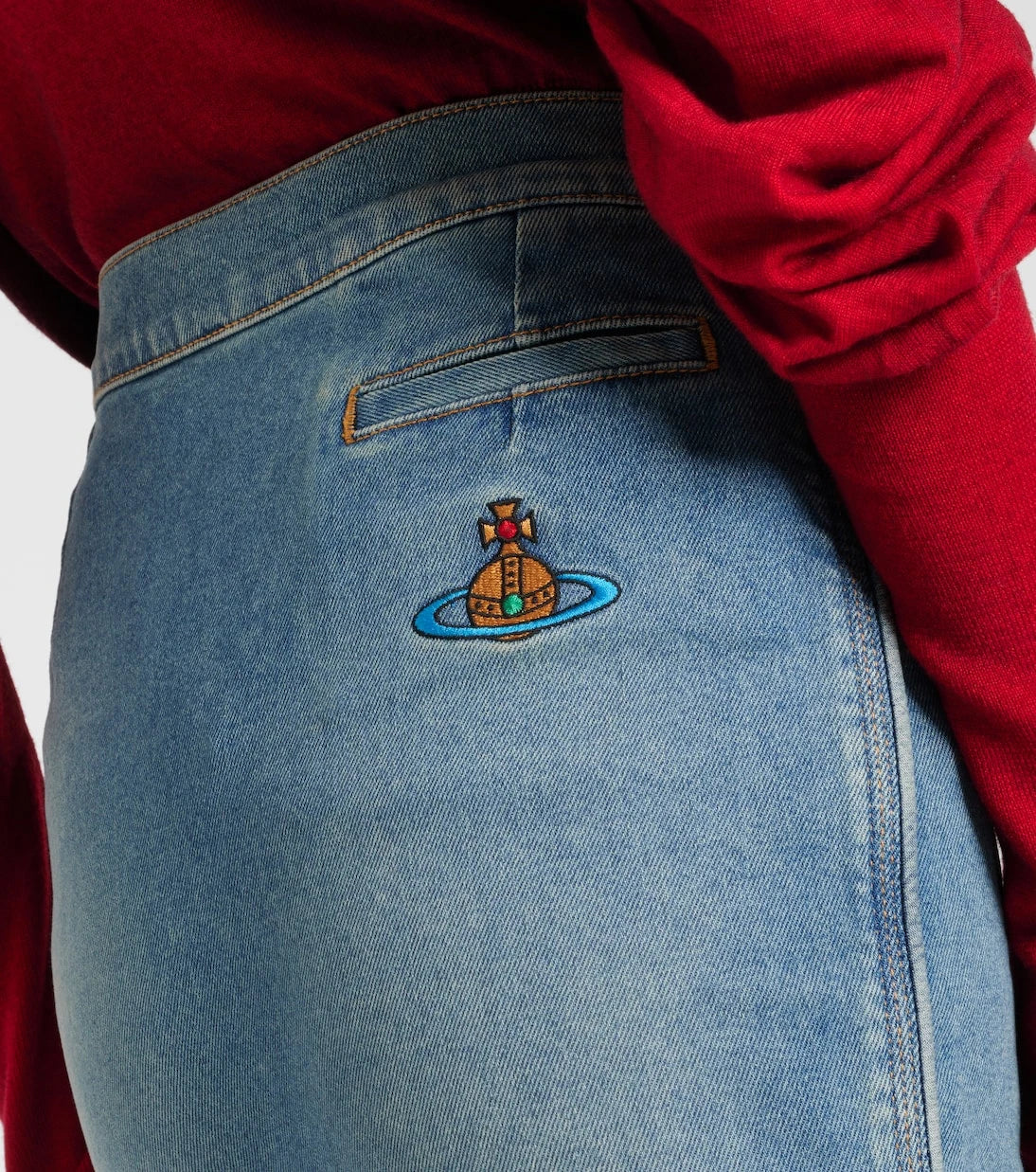 Vivienne Westwood - Orb denim pencil skirt