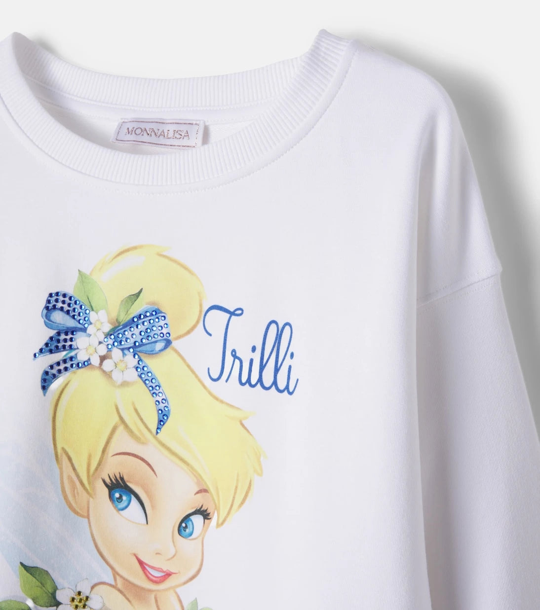 Monnalisa - سويت شيرت من مزيج القطن والجوخ مطبوع عليه Disney®