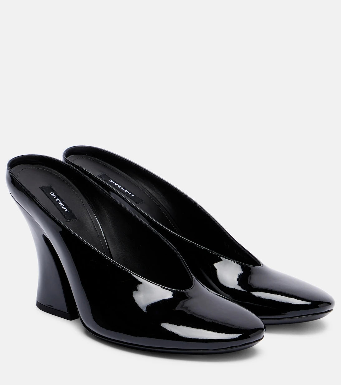 Givenchy - Sculpted 95 patent leather mules