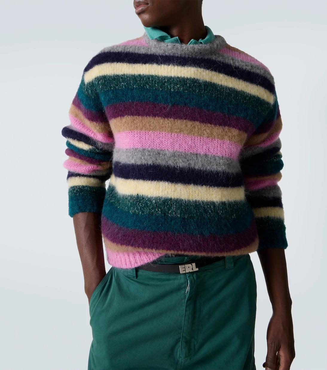 ERL - Striped alpaca-blend sweater