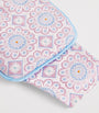 Pink Silk Daisy Medallion Jacquard Eye Mask