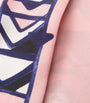 Prada Pink Silk Triangle Print Skinny Scarf