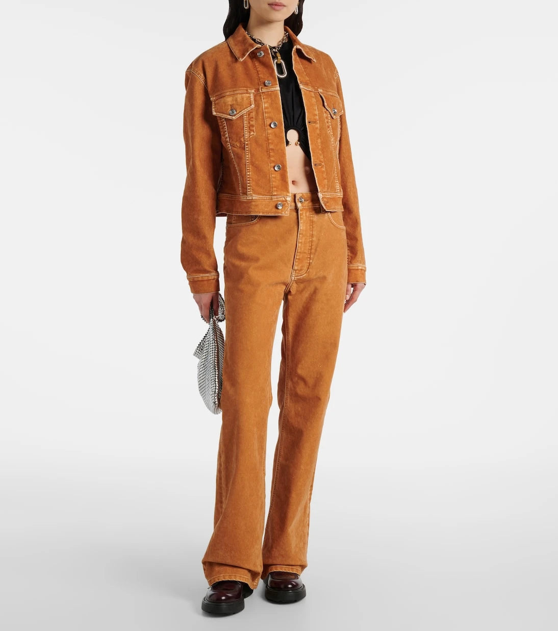 Rabanne - High-rise straight jeans