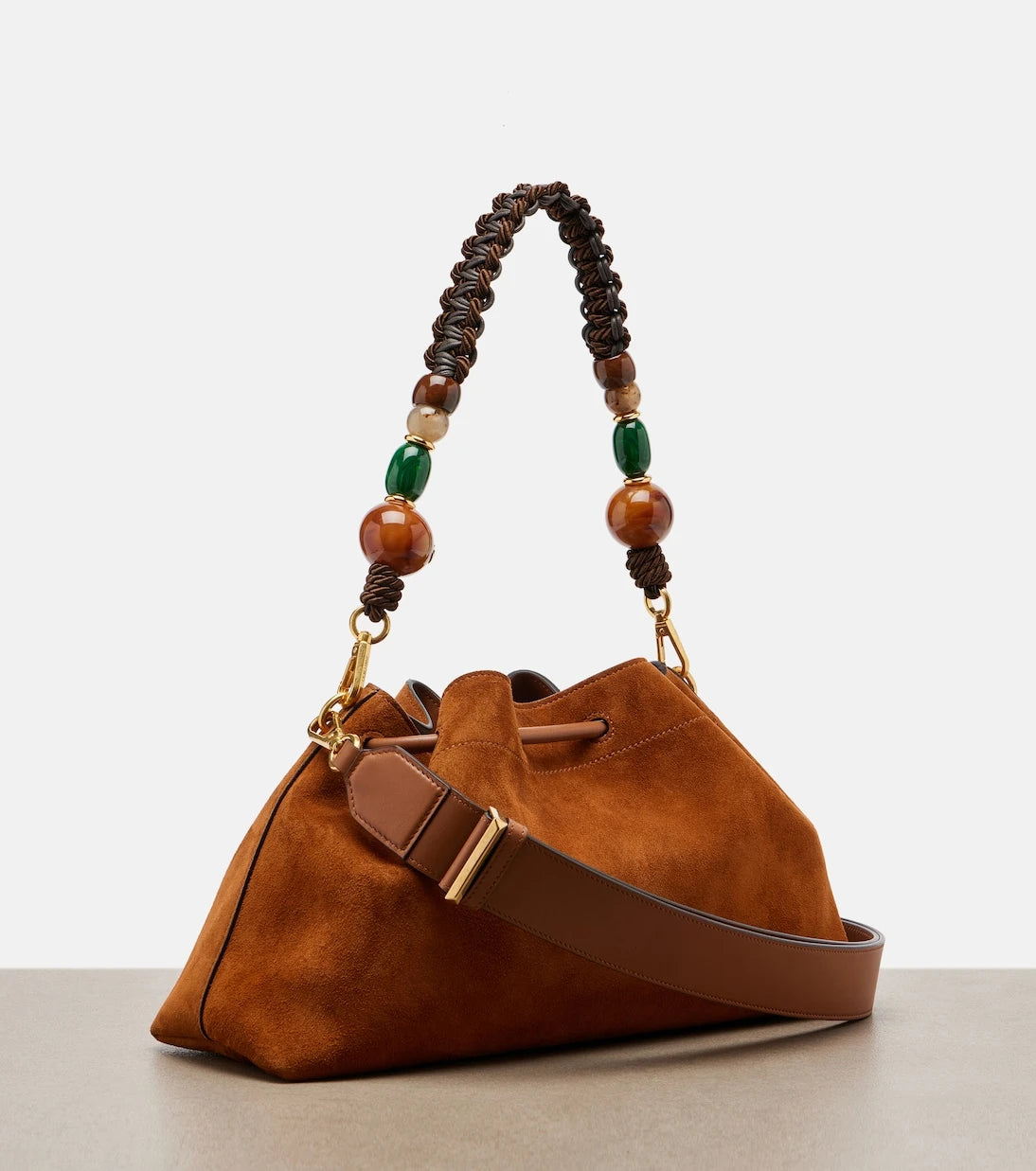 Jimmy Choo - Bon Bon Medium beaded suede bucket bag