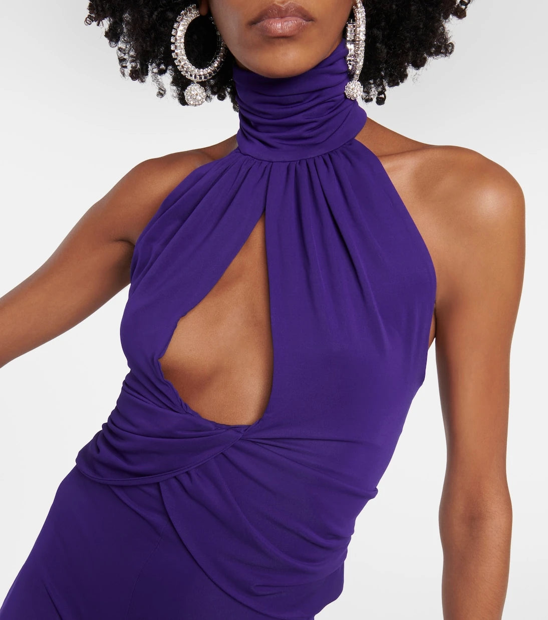 Magda Butrym - Gathered halterneck jersey jumpsuit