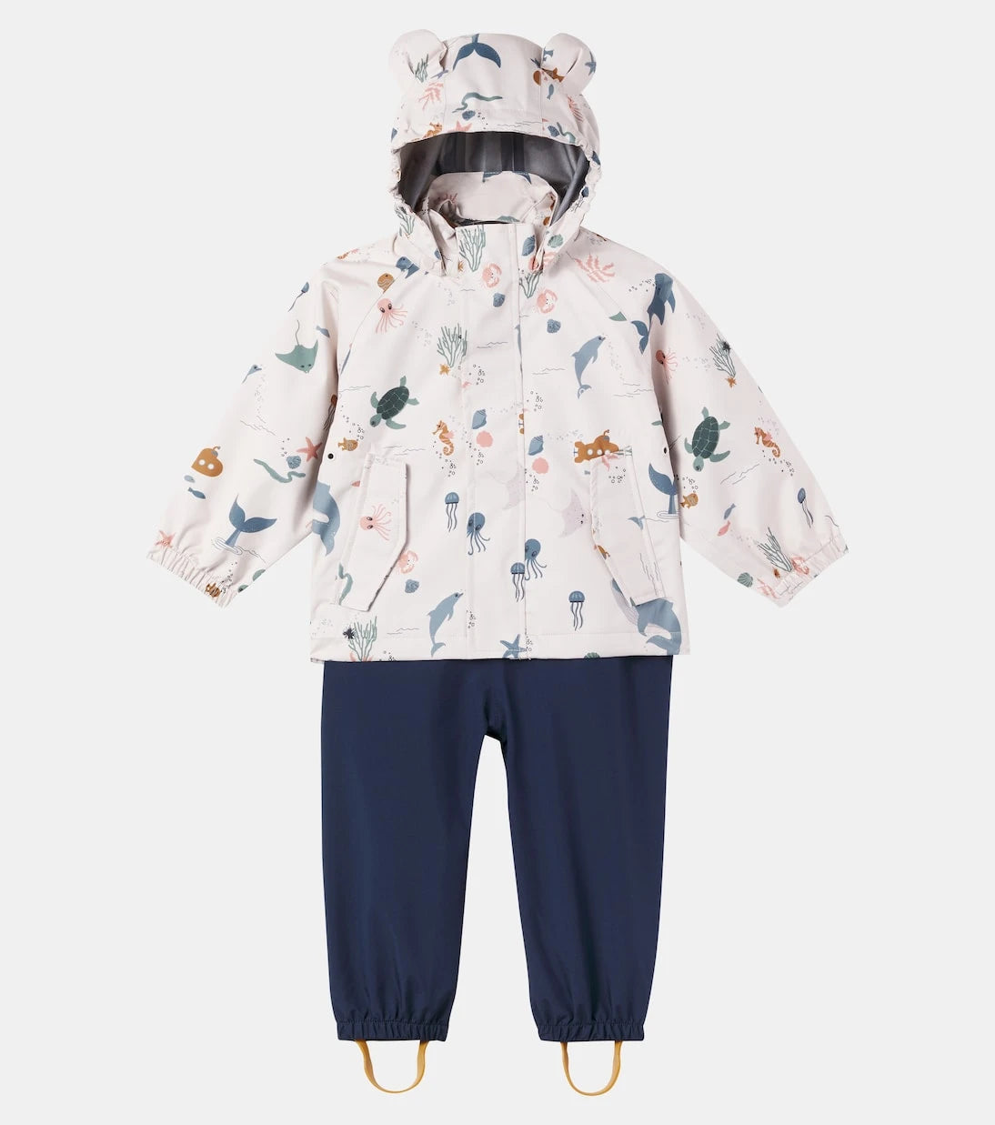 Liewood - Baby Manu raincoat and overalls set