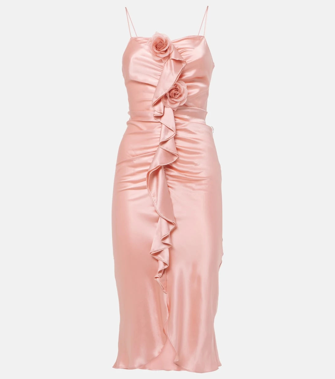 Rodarte - Ruched silk crêpe midi dress