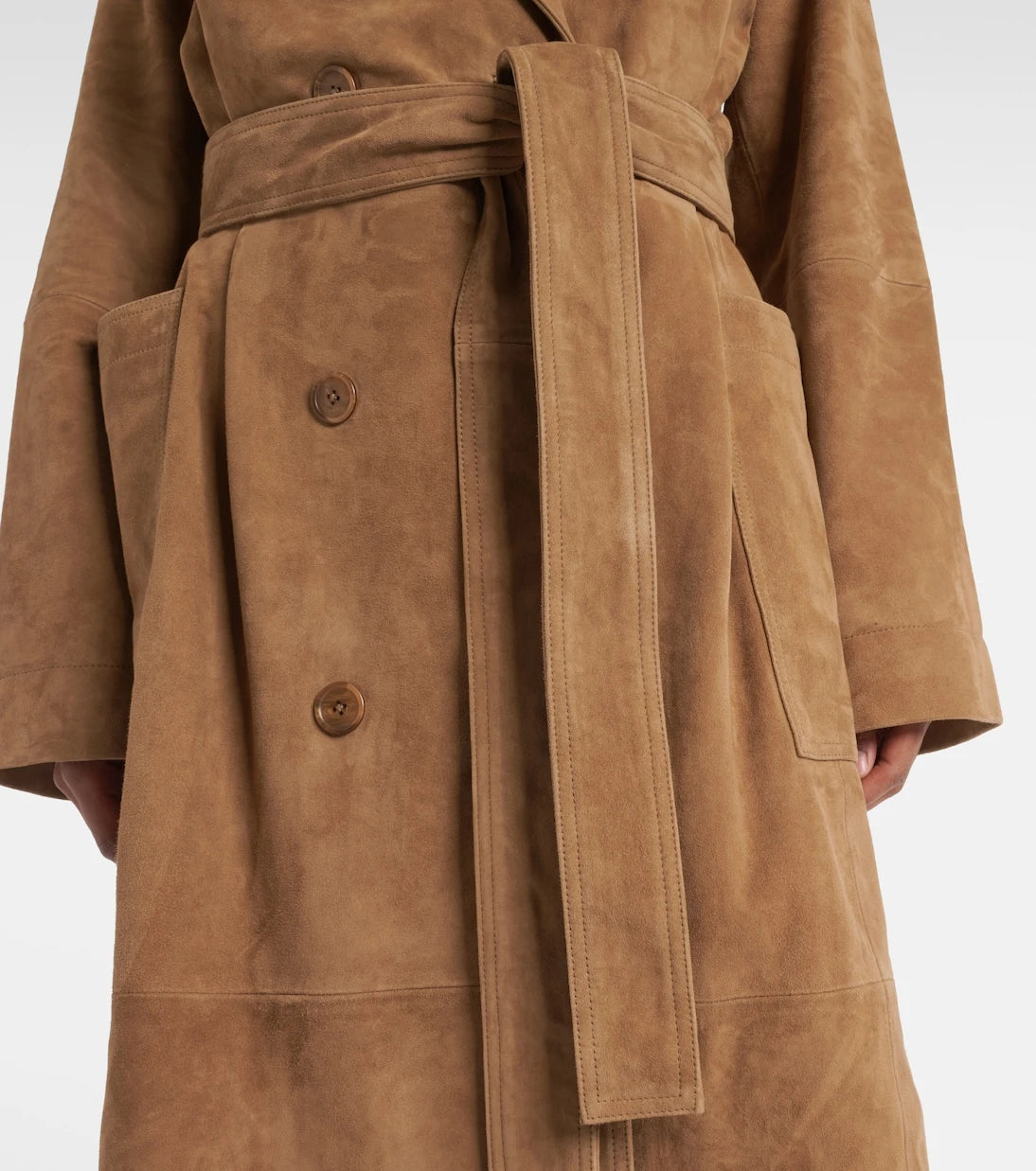 Róhe - Suede wrap coat