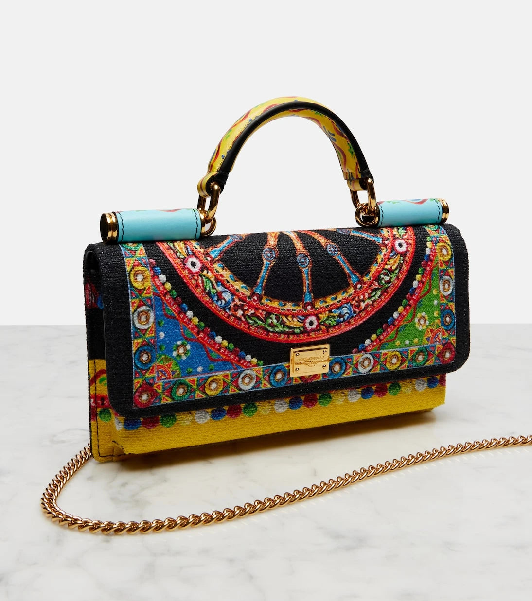 Dolce&Gabbana - Sicily Mini printed top-handle bag