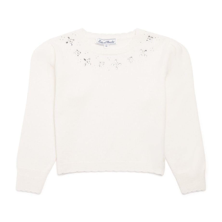 Embellished-Neck Sweater (2-12 Years)