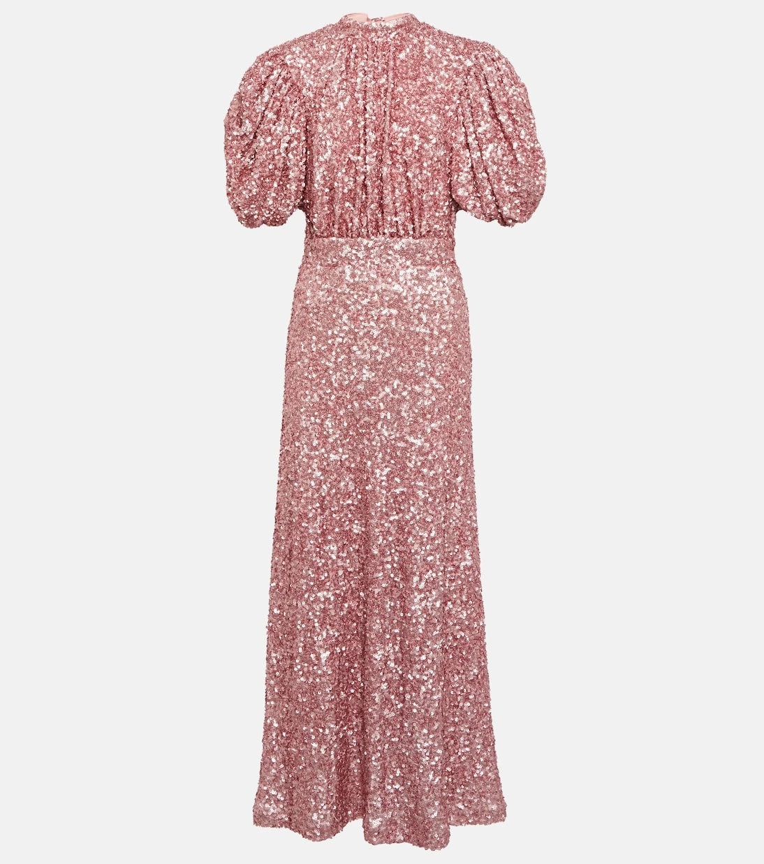 Rotate - Sequined puff-sleeve maxi dress