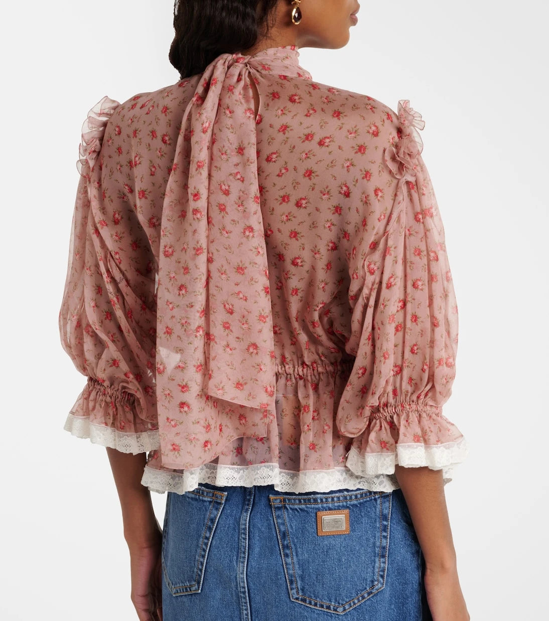 Dolce&Gabbana - Floral silk and cotton chiffon blouse