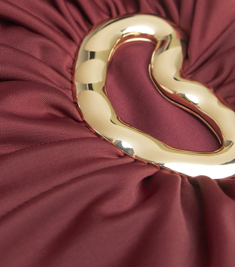 Rebecca Vallance Burgundy Cut-Out Mischa Maxi Dress