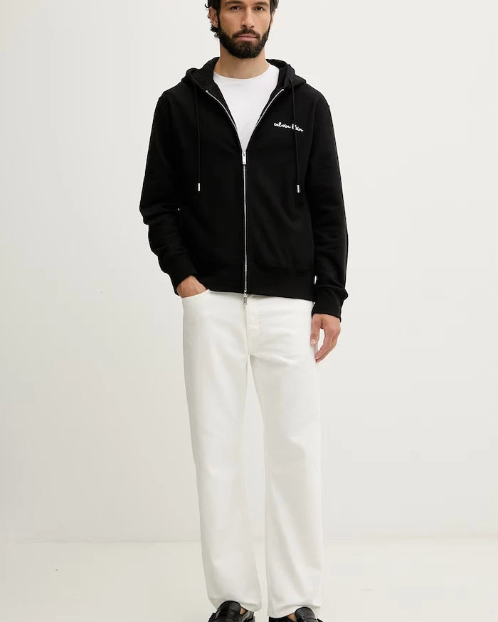 Calvin Klein Jeans суичър с цип и качулка мъжки с памук