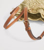 Neutral Raffia Monogram Bucket Bag