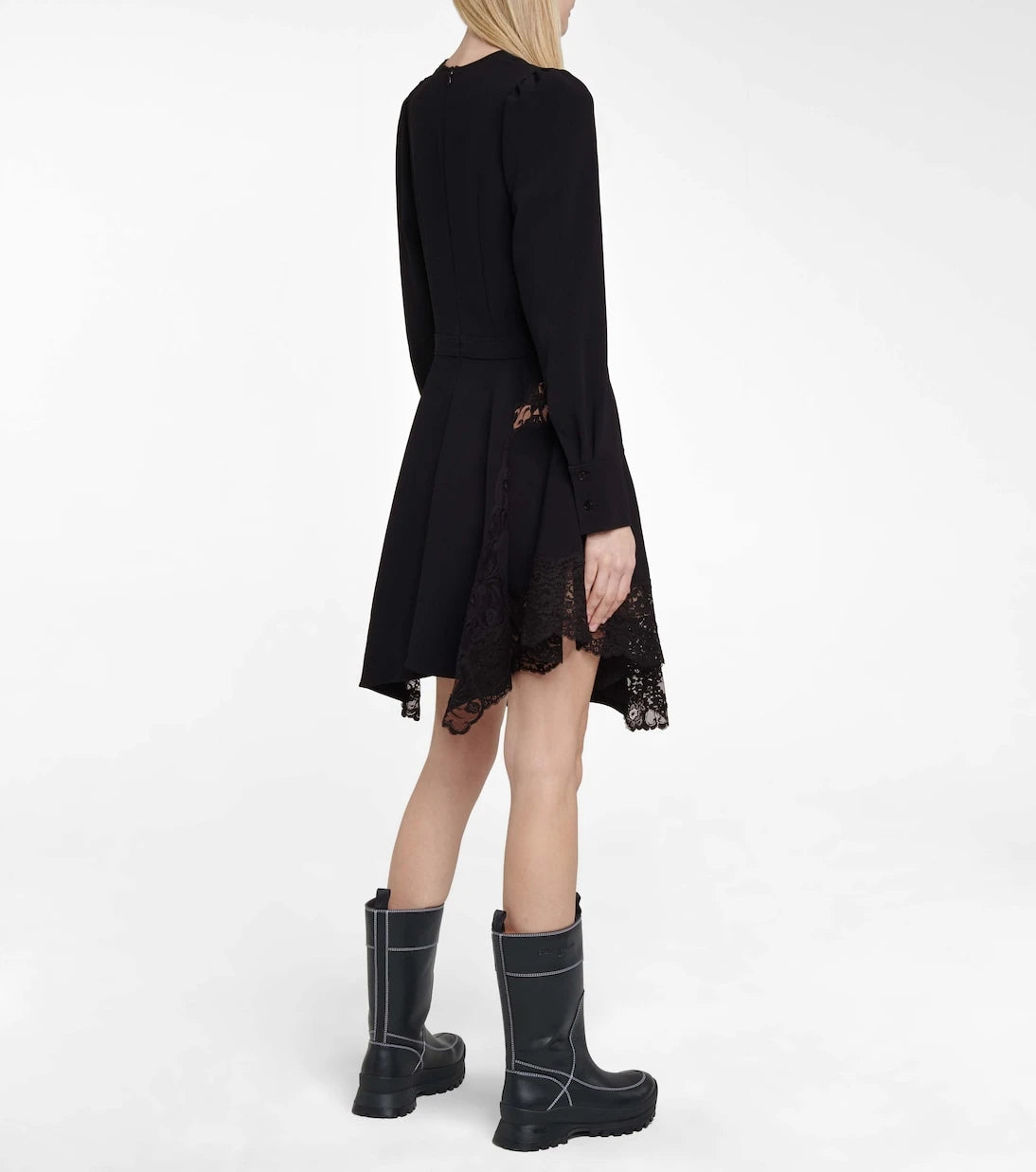 Stella McCartney - Celeste lace-trimmed cady minidress