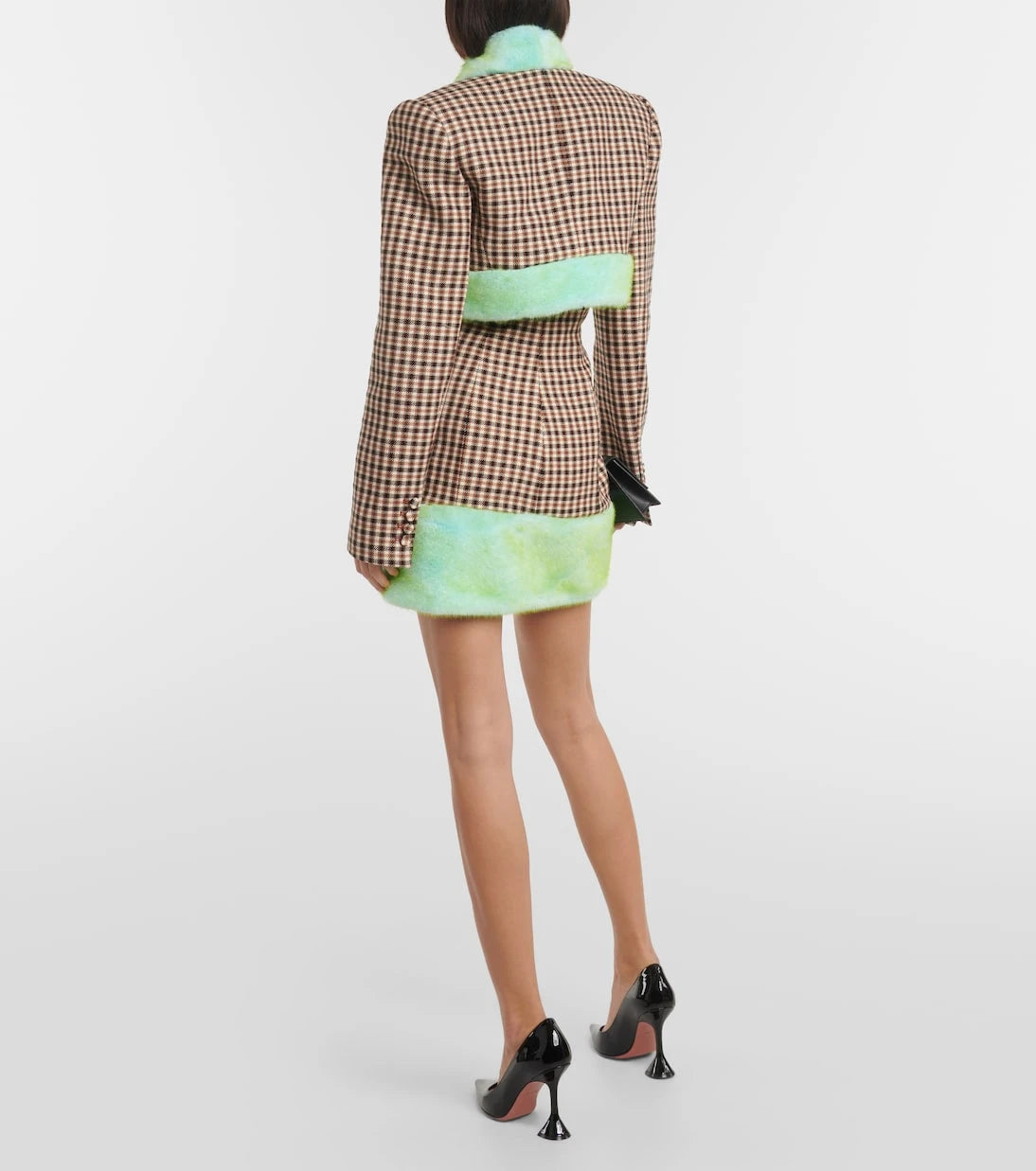 Area - Cropped wool and cotton jacket