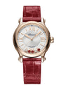 Chopard Rose Gold and Diamond Happy Sport Watch 33mm
