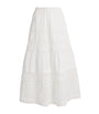 White Cotton Rivoli Maxi Skirt