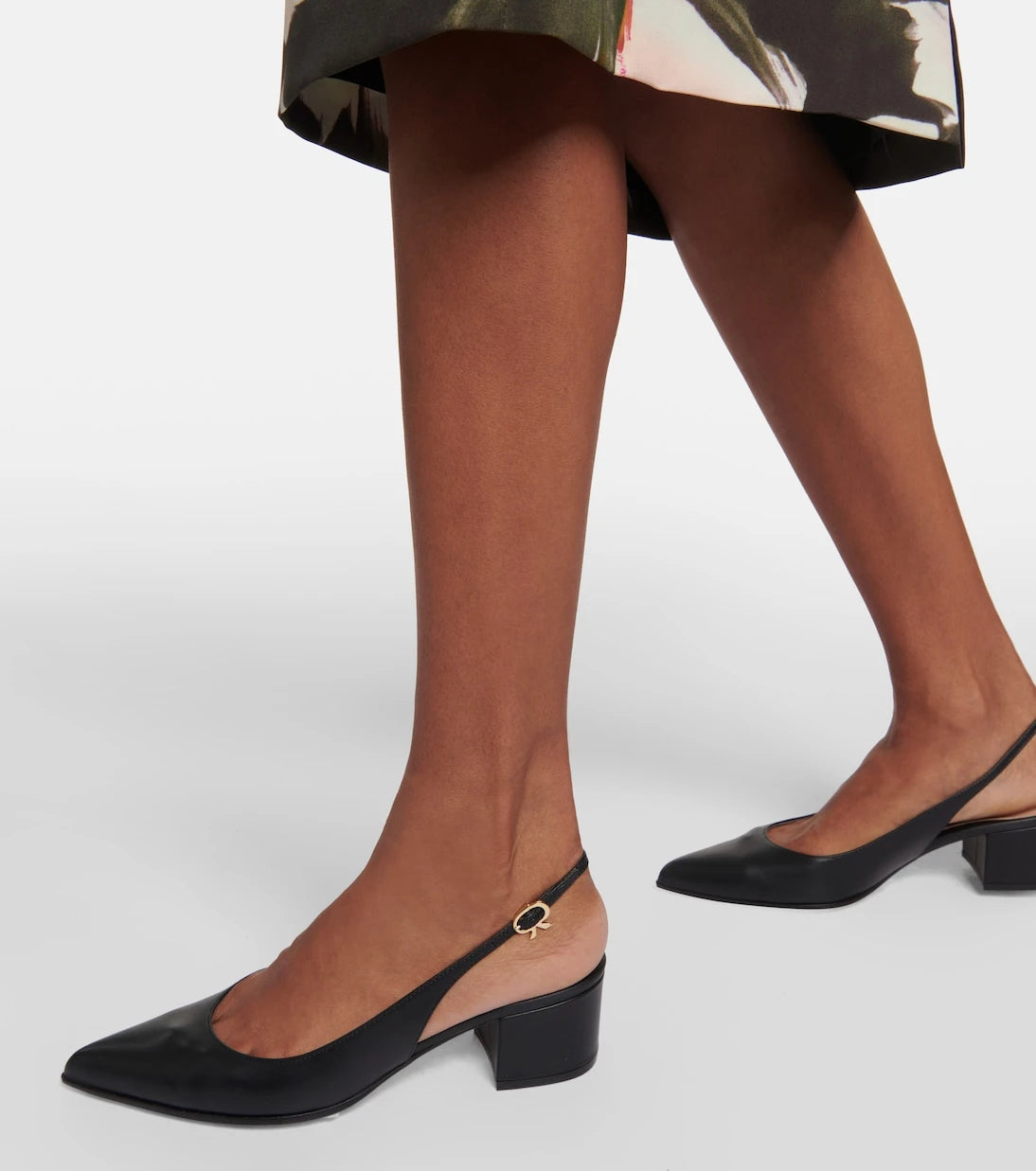 Gianvito Rossi - Piper leather slingback pumps