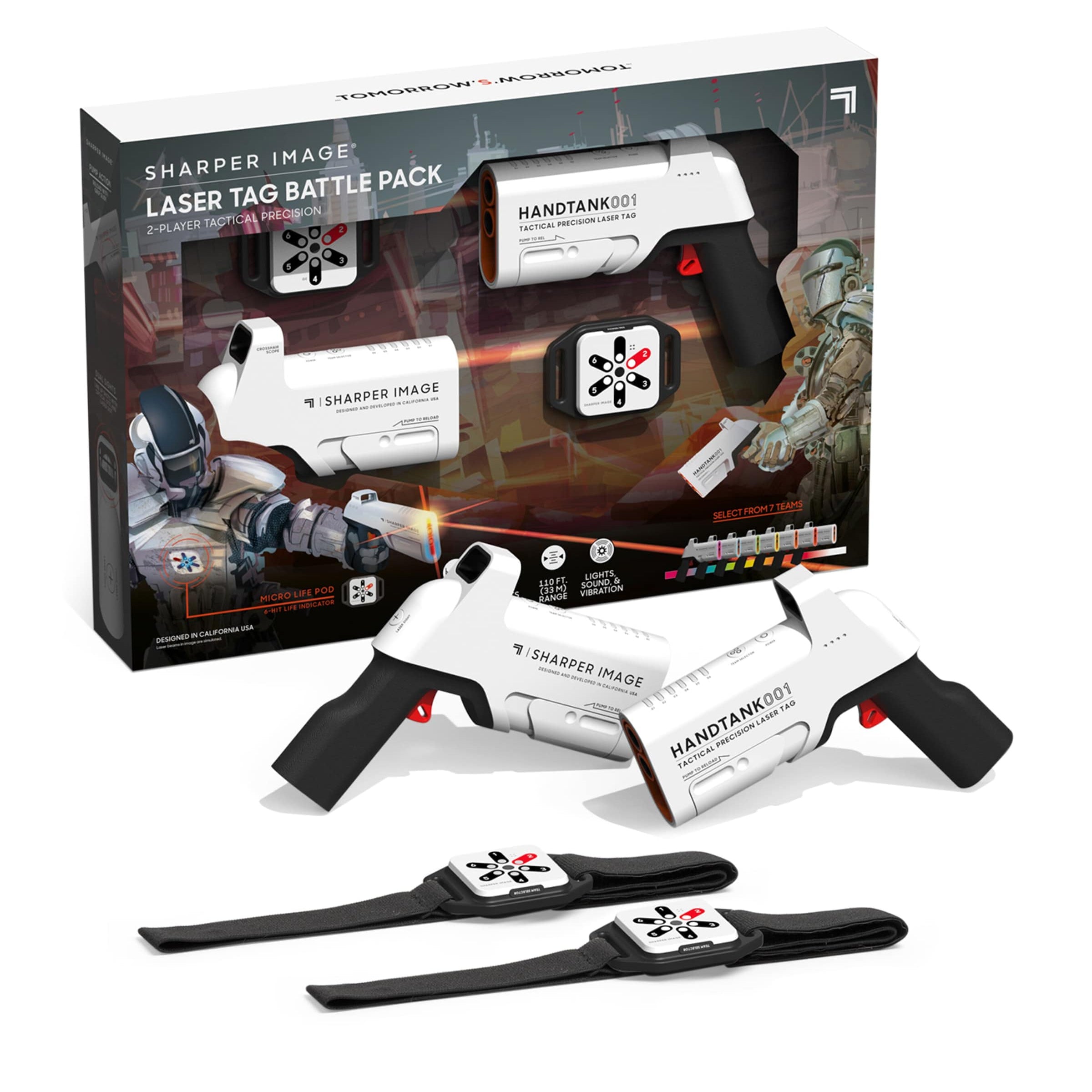 SHARPER IMAGE Laser Tag Battletank Handtank Battle Pack