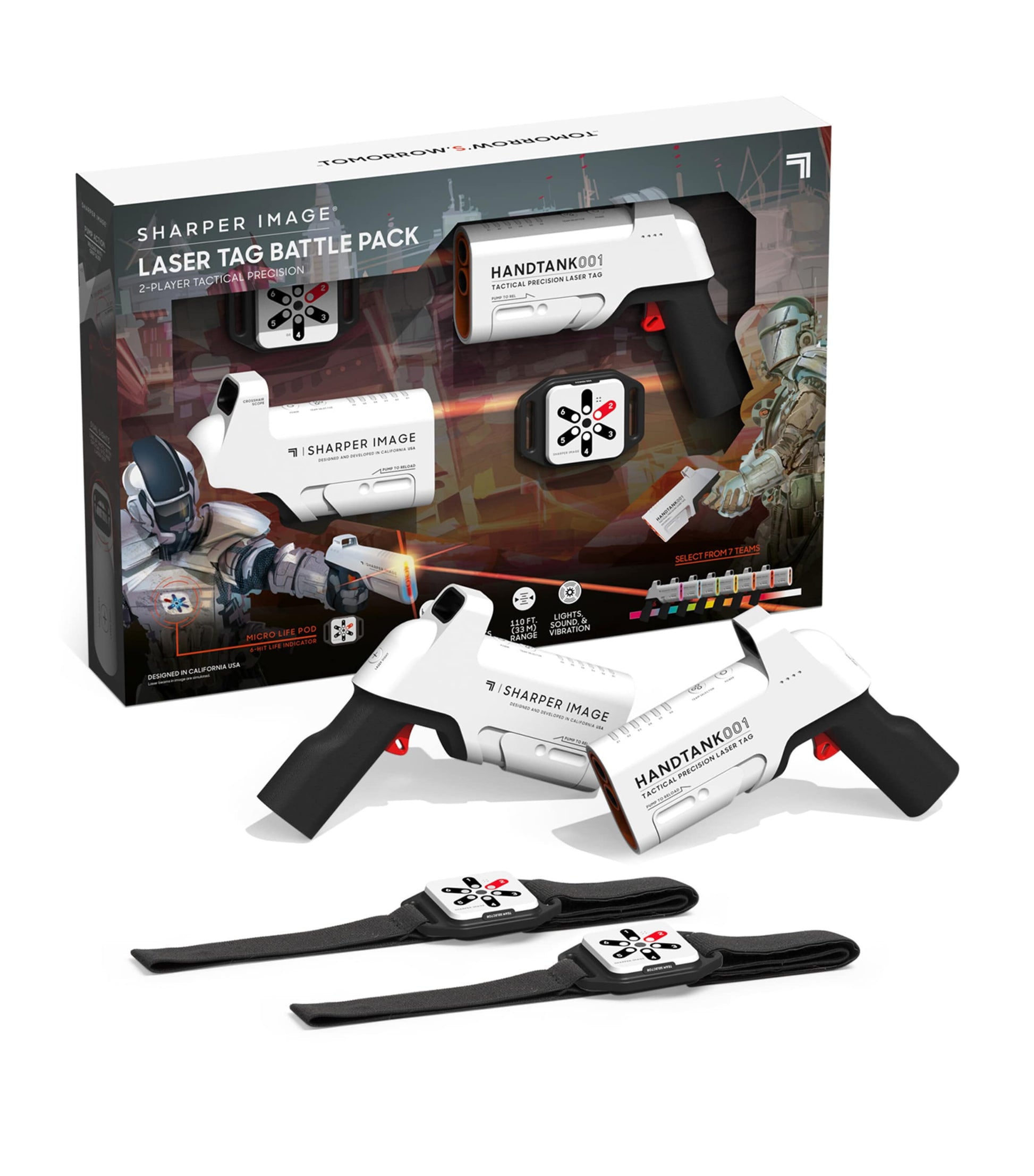 SHARPER IMAGE Laser Tag Battletank Handtank Battle Pack