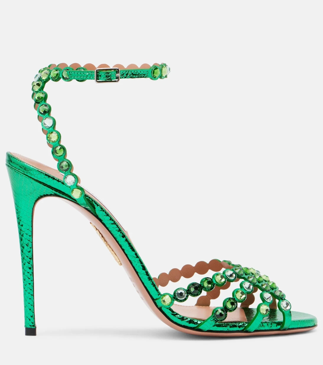Aquazzura - Tequila 105 embellished leather sandals