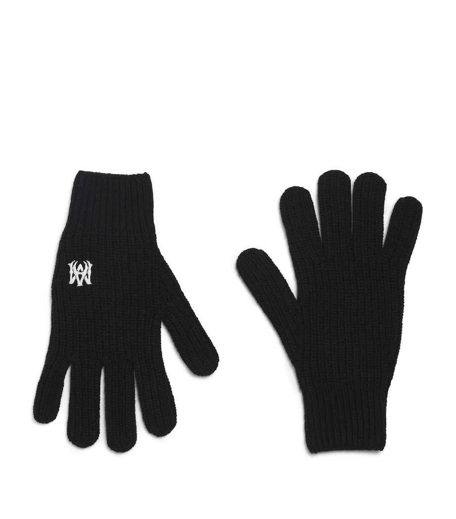 AMIRI Wool Logo Gloves