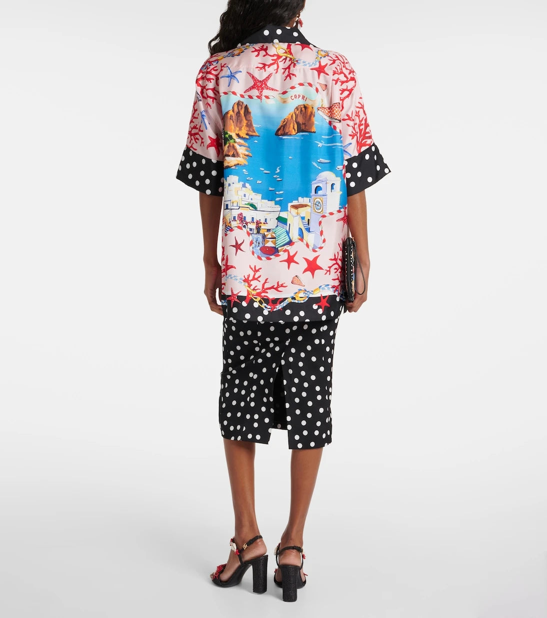 Dolce&Gabbana - Capri printed silk satin shirt